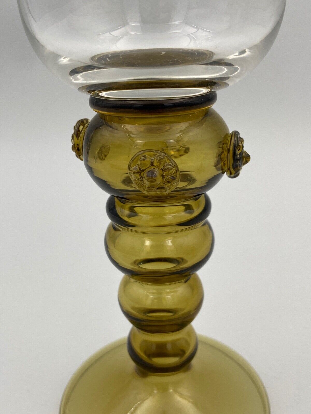 Two glasses chalice italian work or boheme application of cabochons