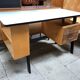 Vintage desk in birch veneer of years 60