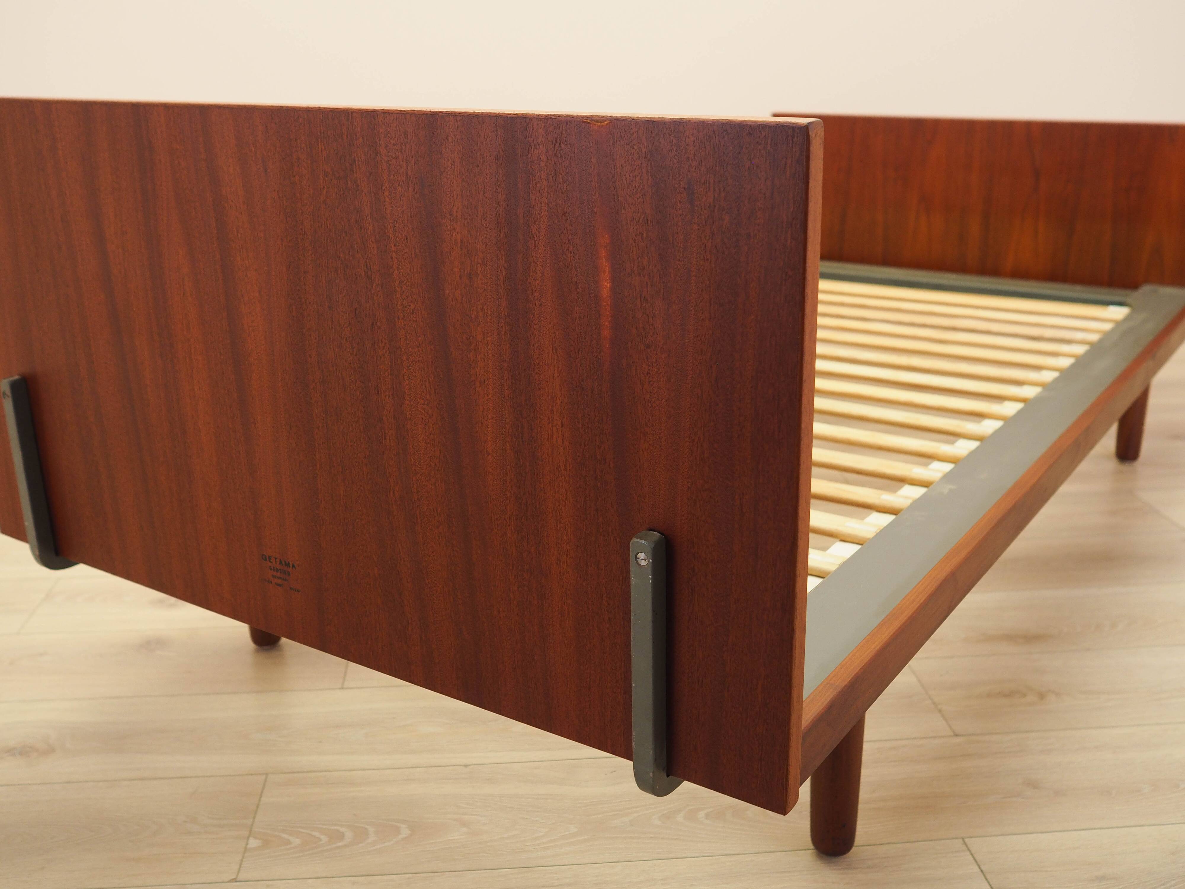 Teak bed, Danish design, 1960s, designer: Hans J. Wegner, manufacturer: Get