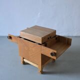 Mid-century oak bar cabinet side table, 1960s