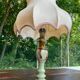 Lampe onyx vintage vert et marron