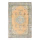 6x9 Shades Of Orange & Blue Vintage Rug, 186x289Cm