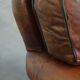Fauteuil en cuir de mouton de style anglais