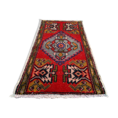 Small Vintage Turkish Rug 95x55 cm, Short Runner, Tribal, Shabby Chic