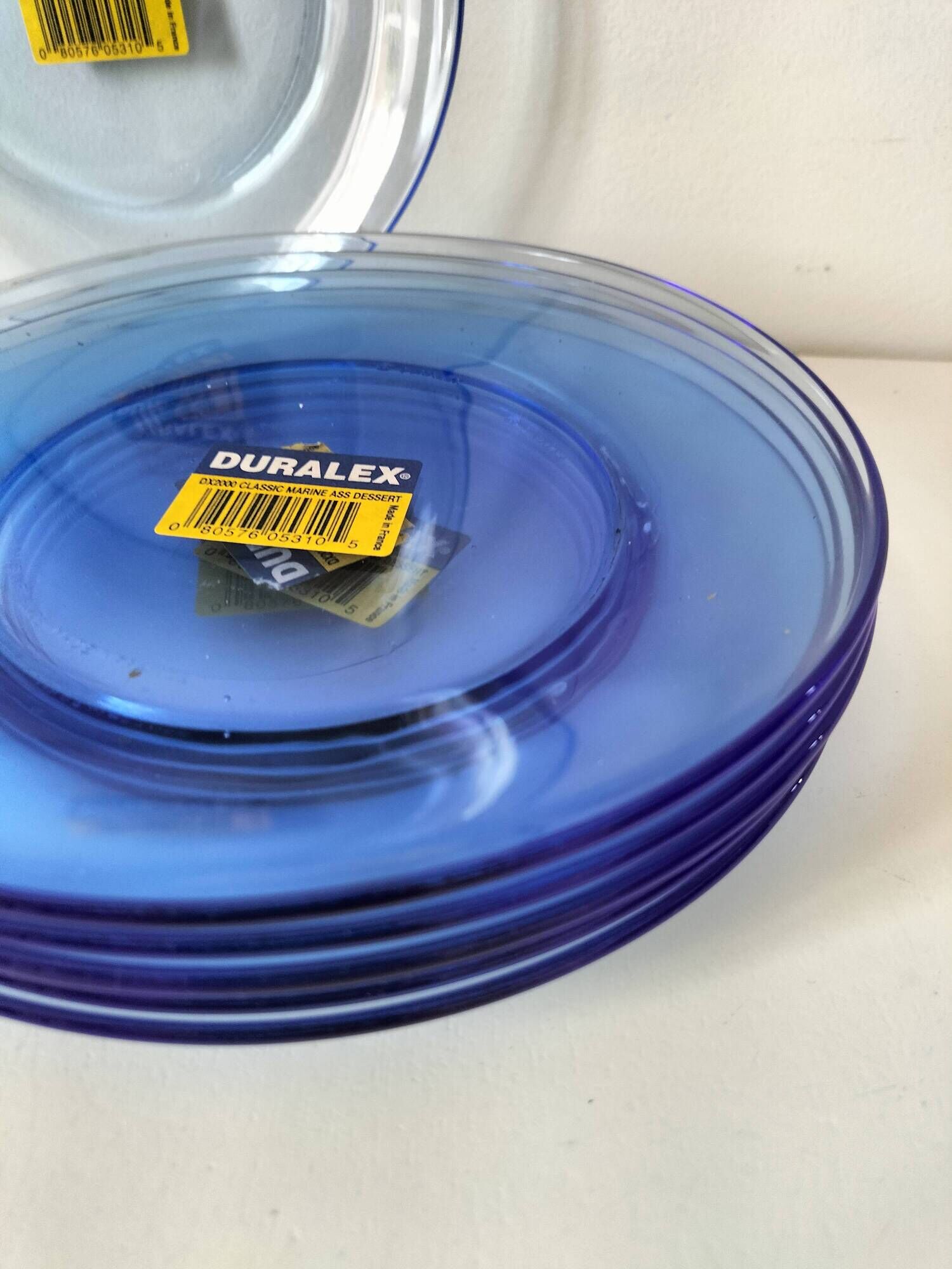 6 Duralex dessert plates – new with tags