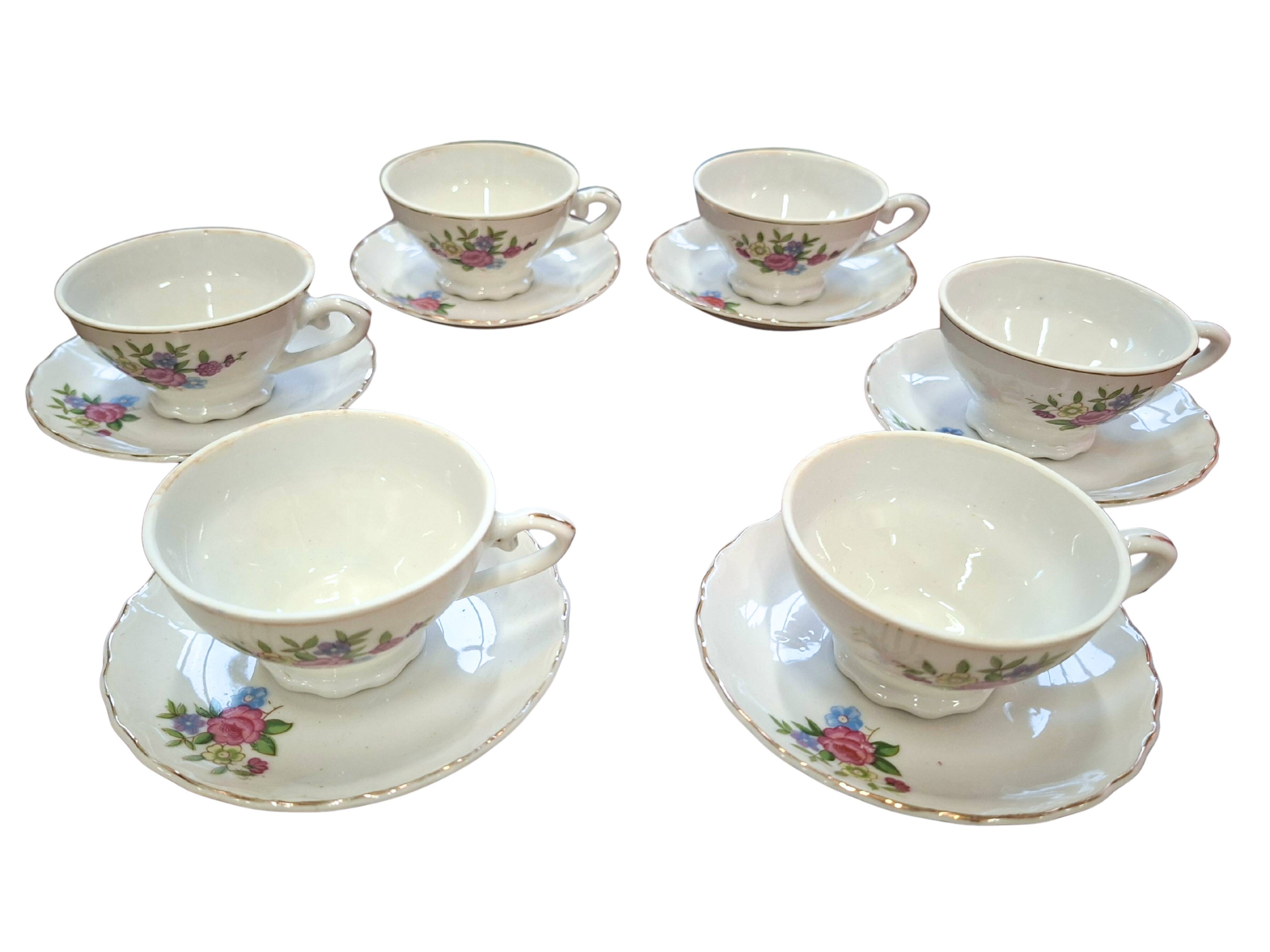 Ensemble de 6 tasses à collectionner en porcelaine japonaise vintage – Années 50