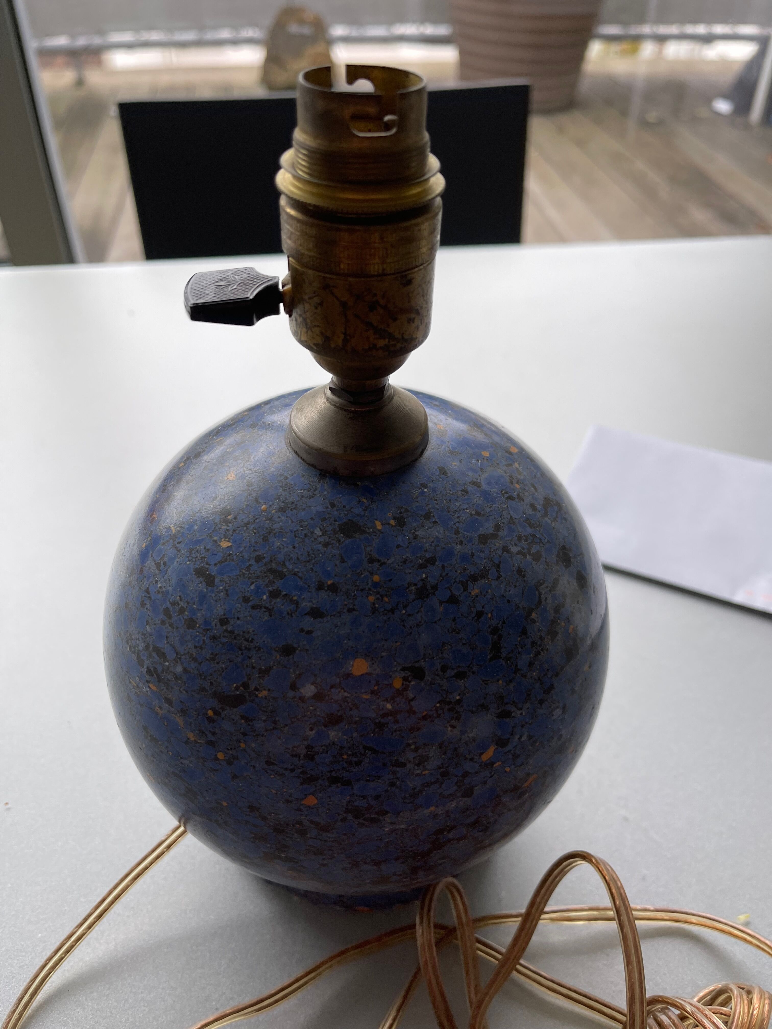 Blue sandstone ball lamp foot