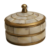 Brass and mother-of-pearl box