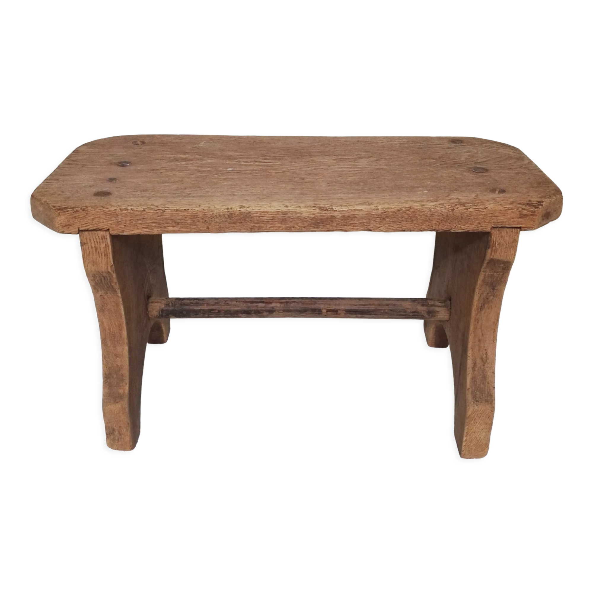 Tabouret enfant en chêne brut