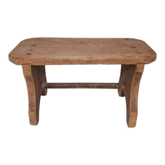 Tabouret enfant en chêne brut