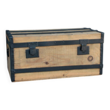 Wooden travel trunk