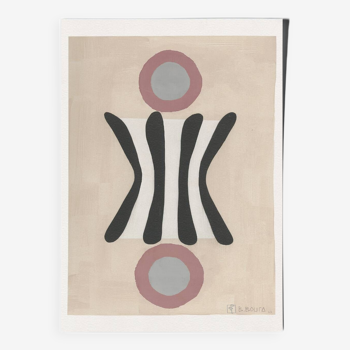 Hourglass repeat, limited edition, minimalist abstract art poster