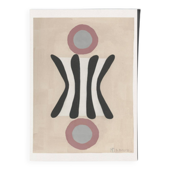 Hourglass repeat, limited edition, minimalist abstract art poster