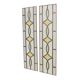 Art Deco Geometric Stained Glass Window 85x24cm