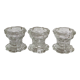 PRODUCT POP UP NOu00cbL 2022 Trio of vintage pressu00e9 glass candle holders