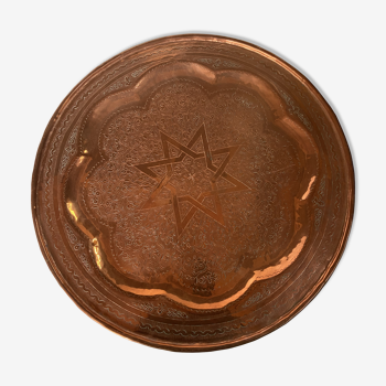 Oriental copper tray