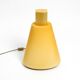 Large 1990s postmodern design floor or table lamp made of colored glass