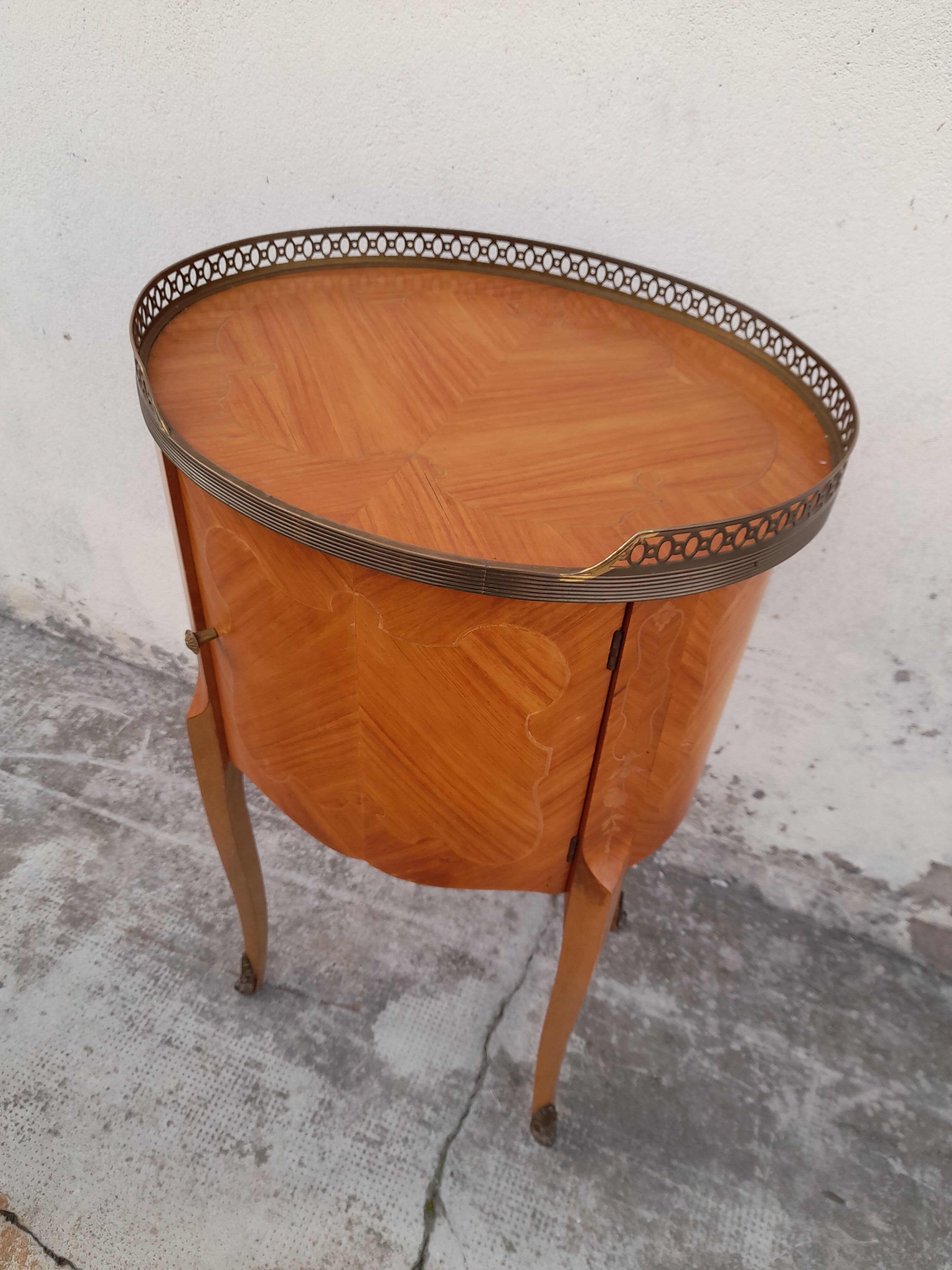Louis XV style bedside in Marquetry