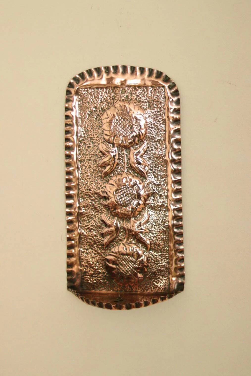 Single mid-century Swedish copper sconce