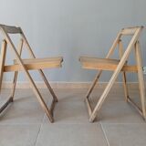 Pair of vintage folding chairs 60s
