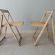 Pair of vintage folding chairs 60s