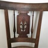 Former Directory-style chair with fleur de lily seating mulch 19th