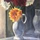 Painting bouquet of flowers circa 1930-1940