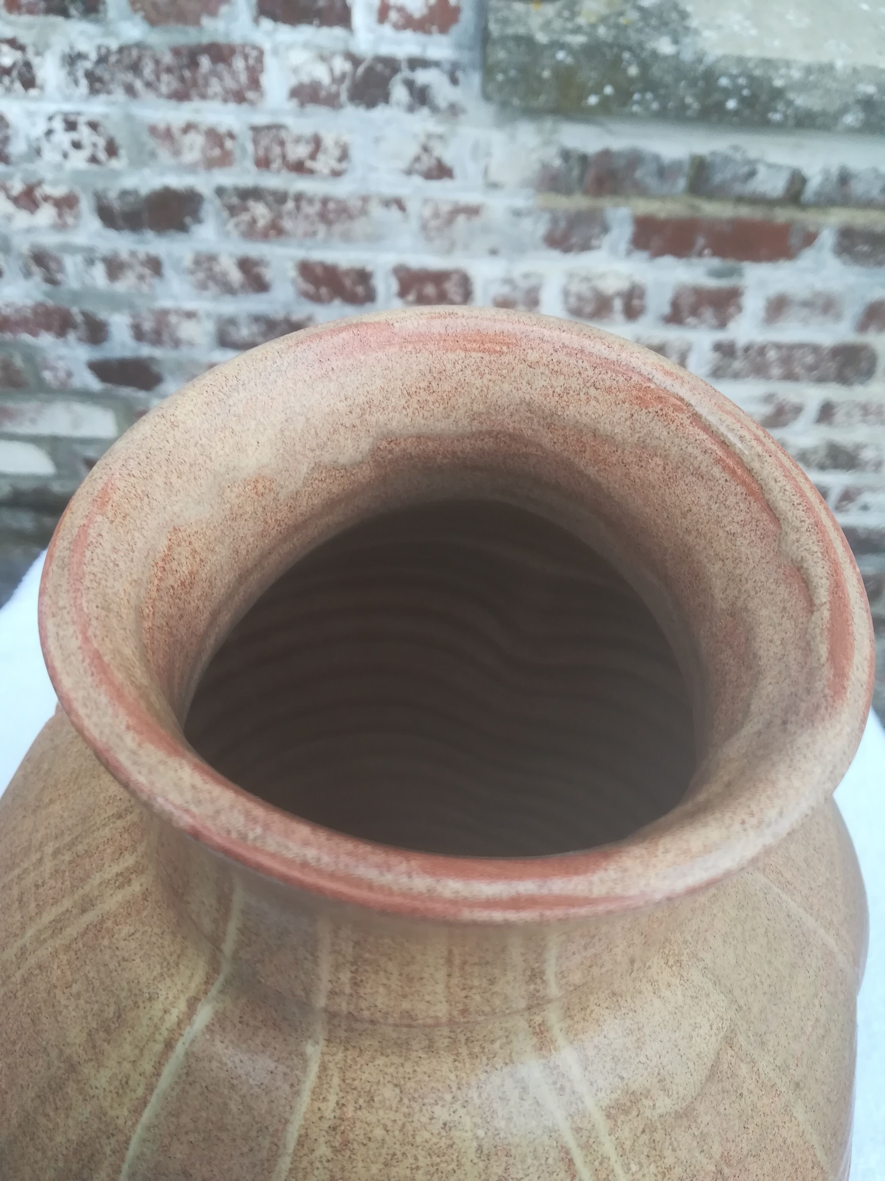 Handmade terracotta vase
