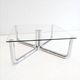 Space age chrome & glass coffee table 1970s