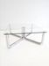 Space age chrome & glass coffee table 1970s