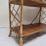 Rattan bookcase shelf