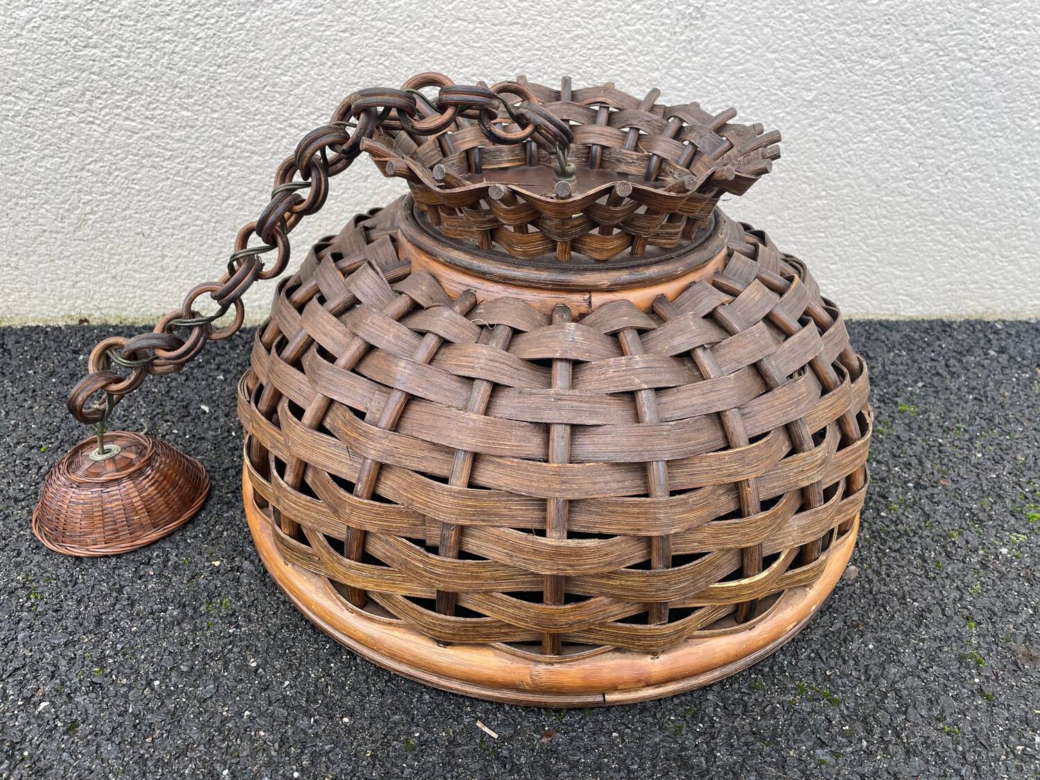 Vintage rattan ceiling light