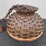 Vintage rattan ceiling light