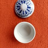 Small vintage blue ceramic box