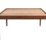 Square coffee table with reversible top 'Hilleberg' - mid century modern