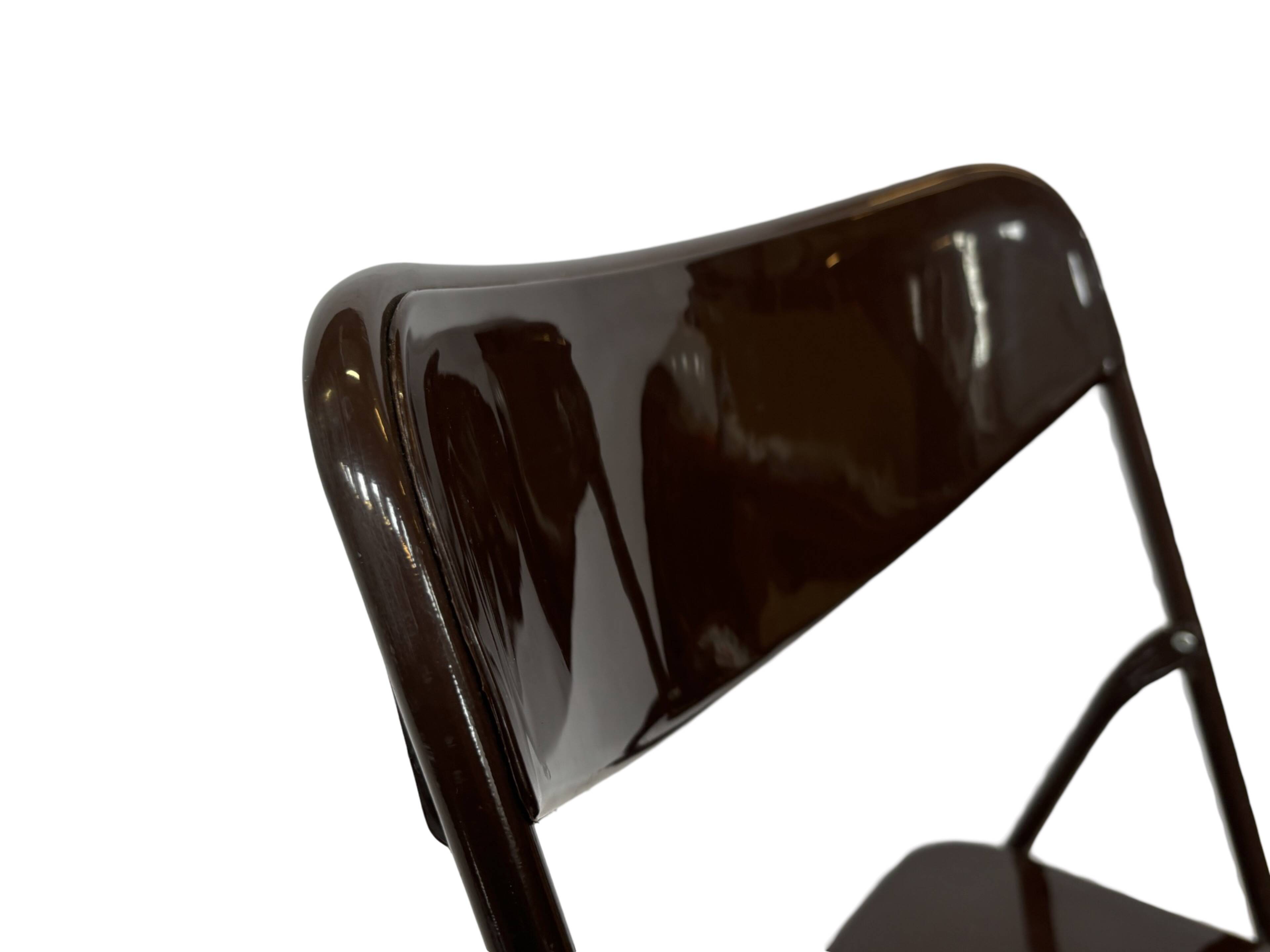 Vintage Ted Folding chairs Niels Gammelgaard for Ikea - Set of four - in Dark Brown