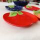 bowls and cups in slipware fruits