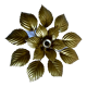 Wall lamp or ceiling lamp golden flower