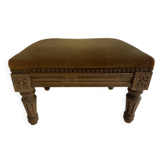 Louis XVI style footrest in stained beech, 20th century