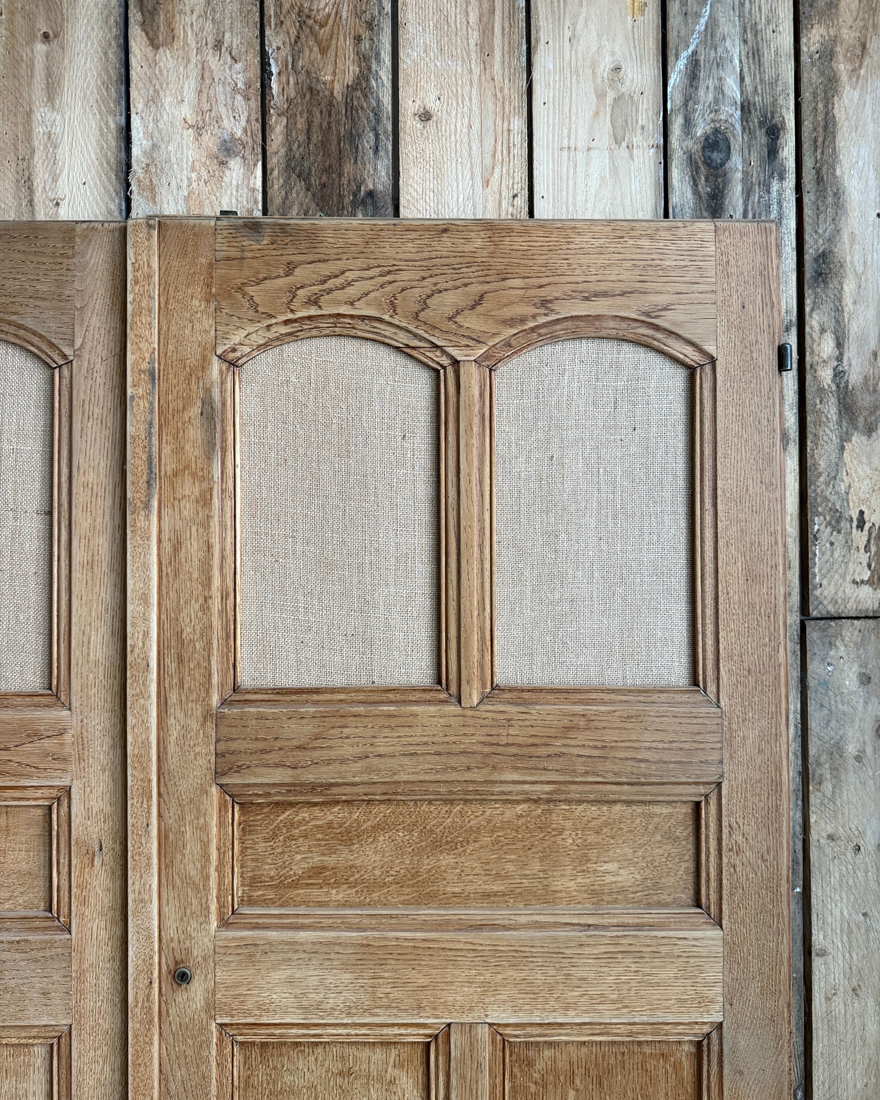 Pair of oak wardrobe doors