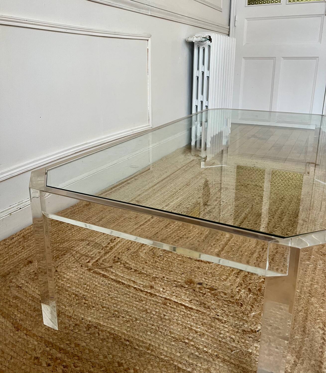 David Lange Plexiglass coffee table