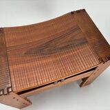 Wooden Stools attributed to Giuseppe Rivadossi for Officina Rivadossi, Italy, 1970s, Set of 2