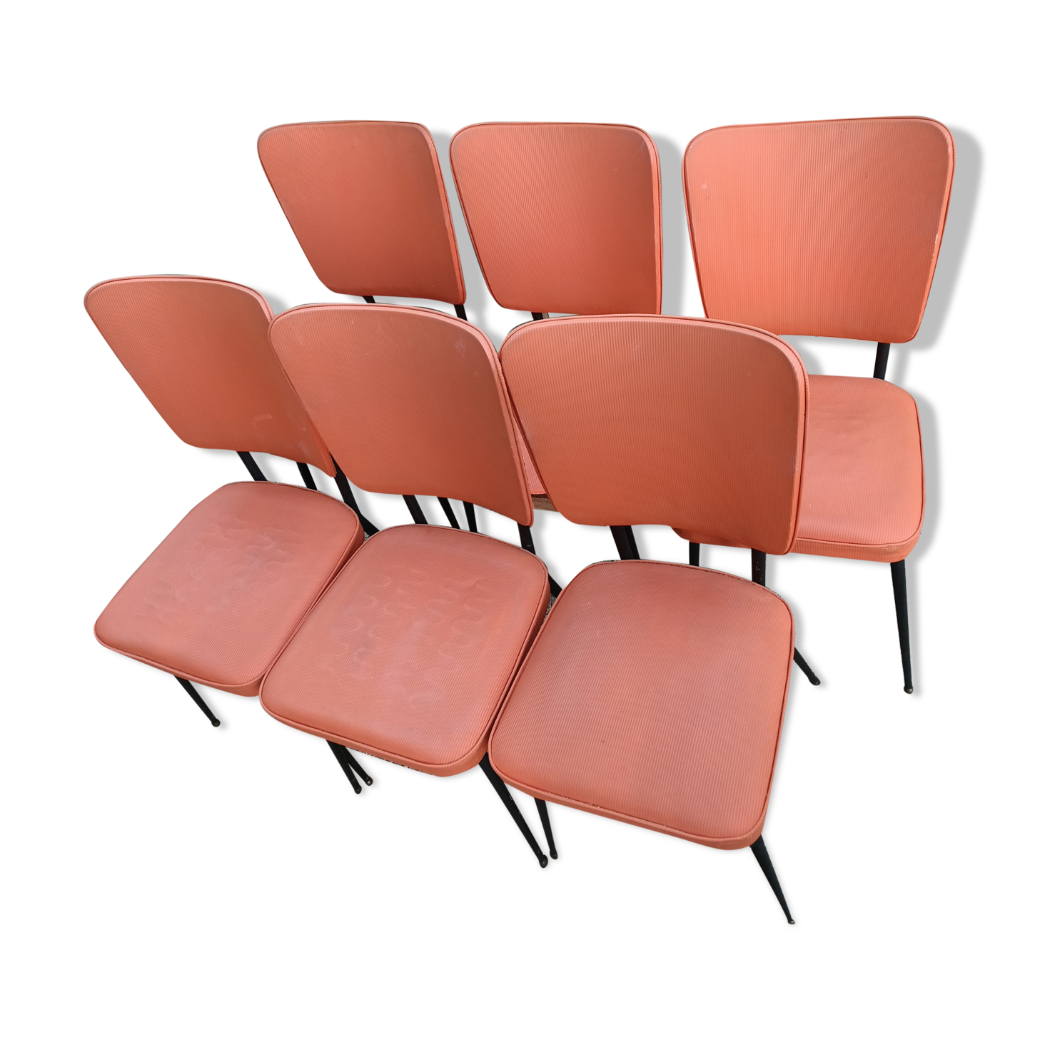 6 vintage chairs needle feet