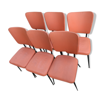 6 vintage chairs needle feet