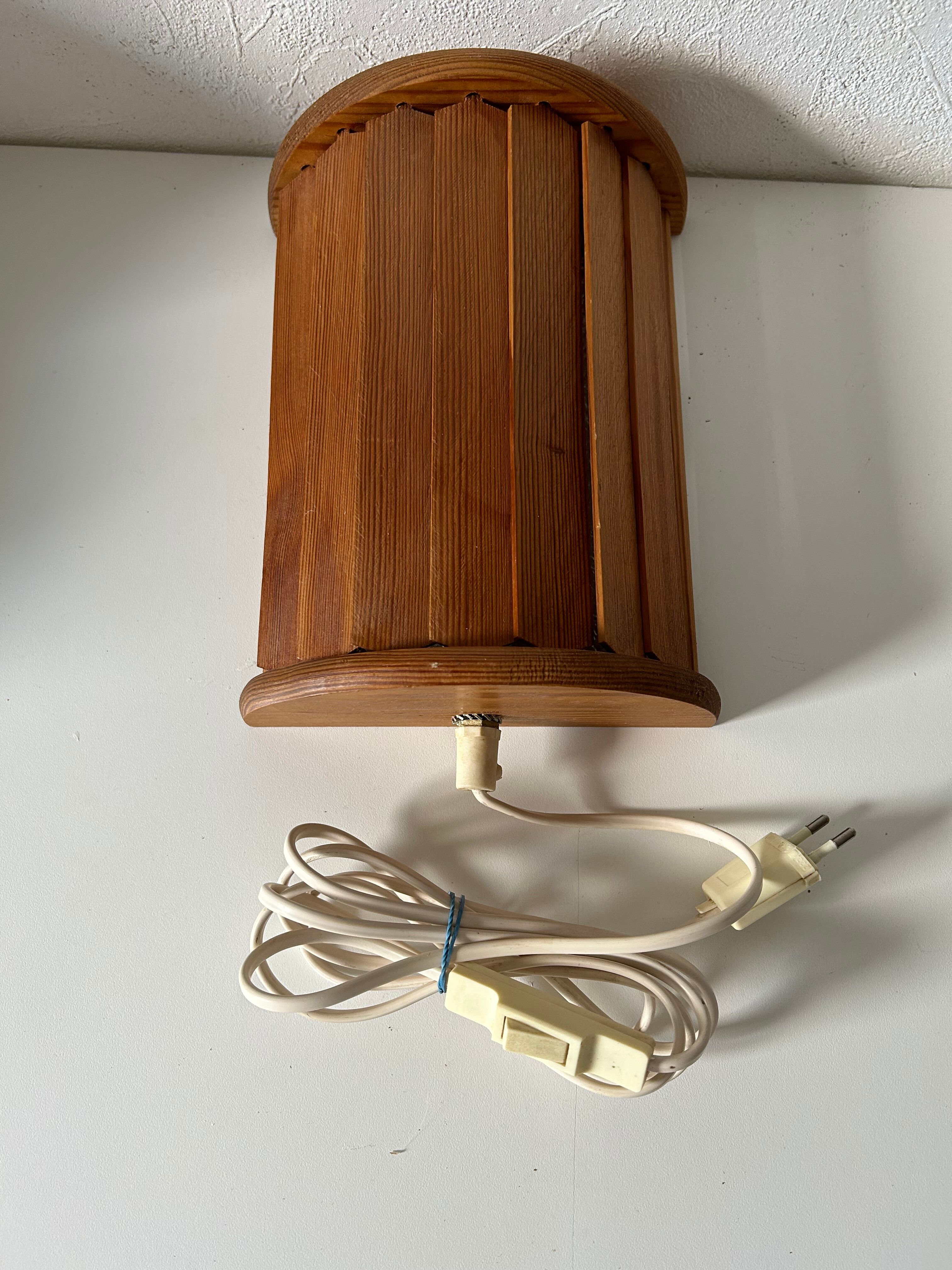 Ikea pine wall lamp vintage