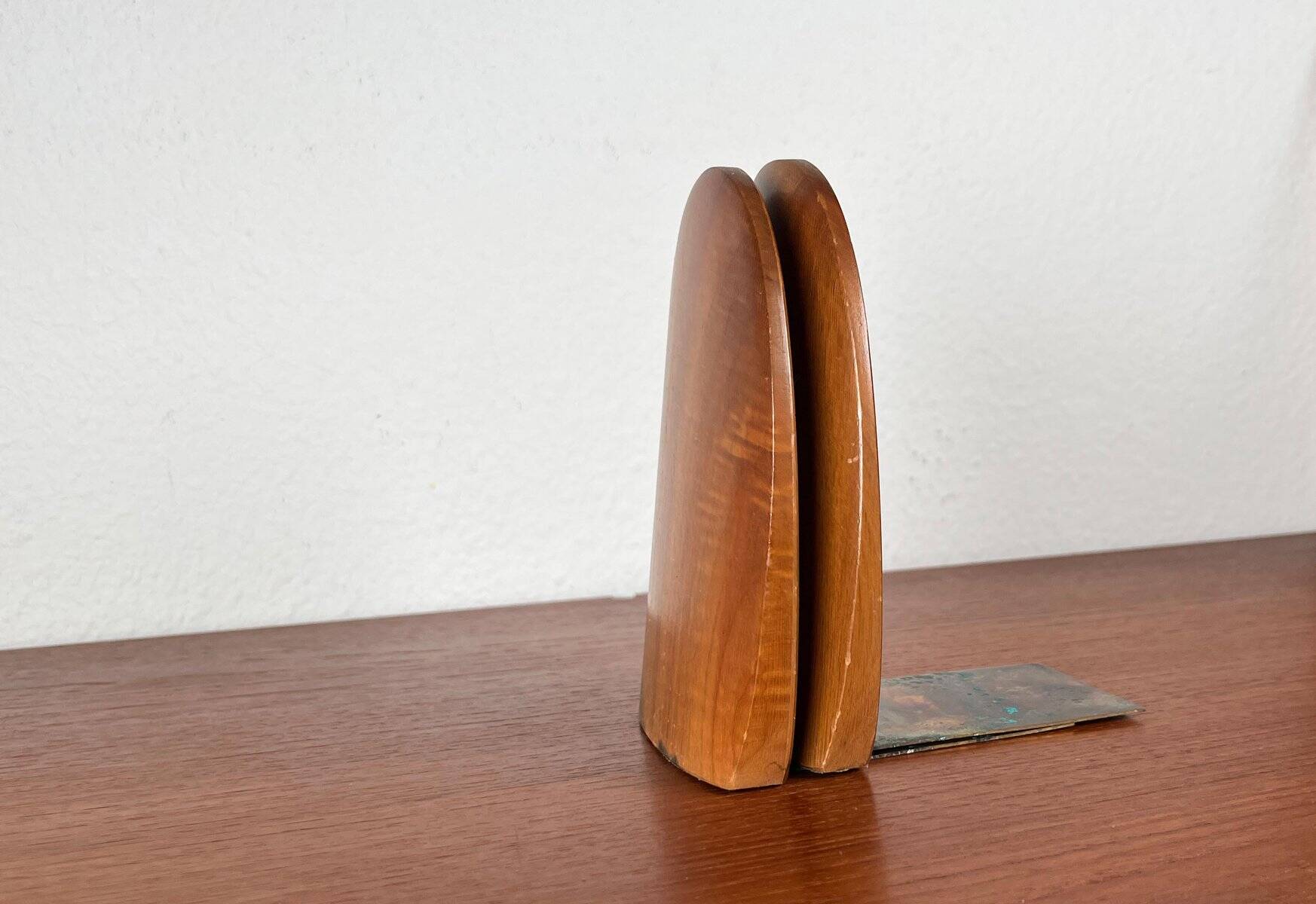 Mid-century Scandinavian wooden bookends, 1960s, set of 2.