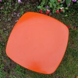 Orange seventies stool/ vintage/ decoration