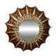 Miroir sunburst à fleurs année 1950