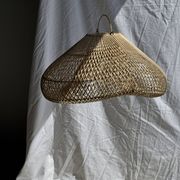 Suspension or rattan lampshade in the shape of a cloud or flattened bubble D60 H35