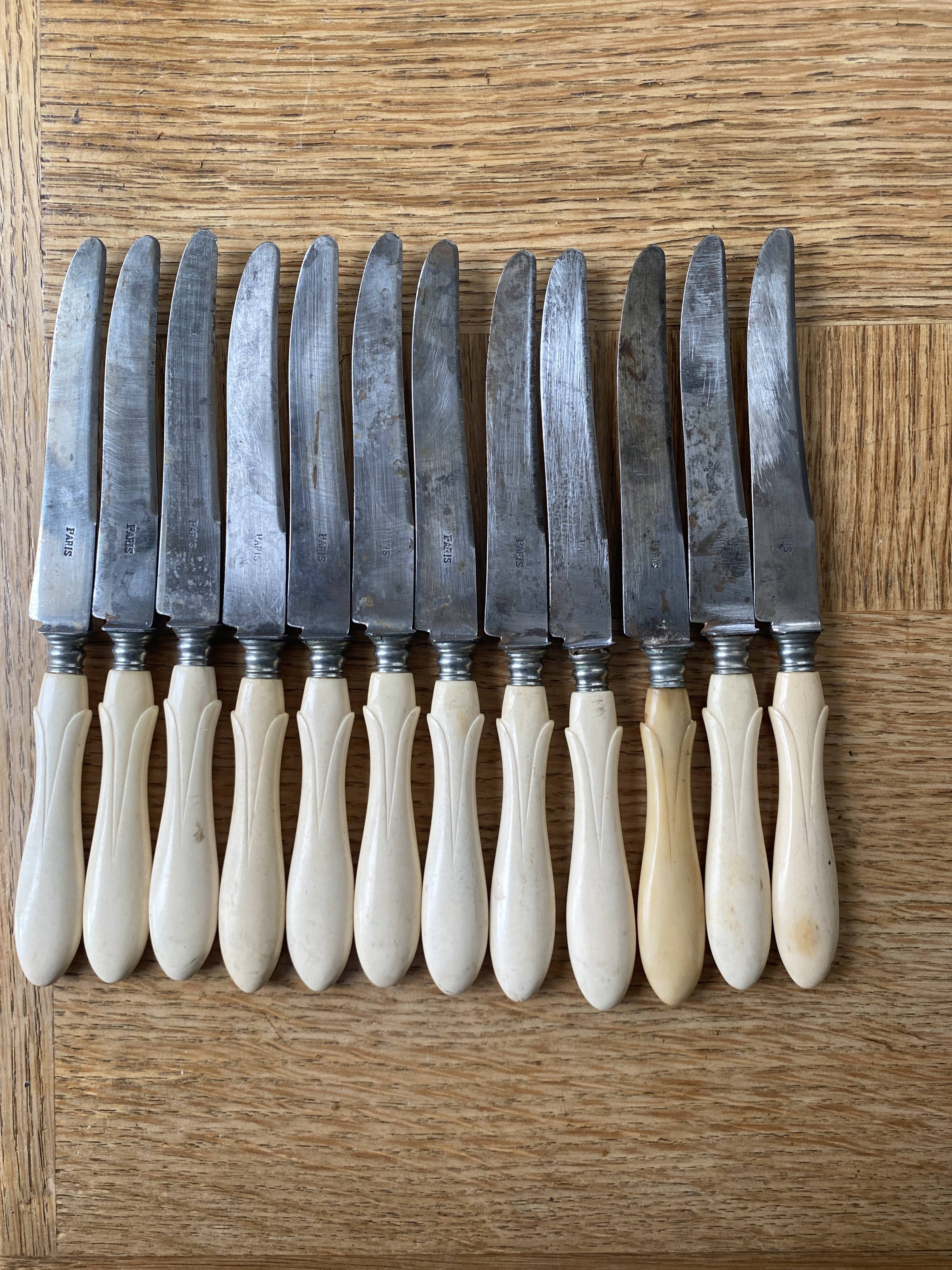 Ivory handle dessert knife